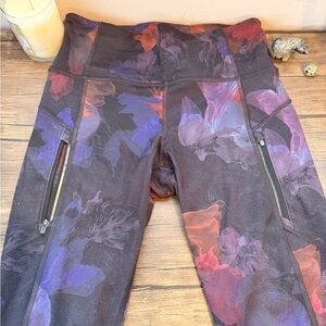 Women’s Athleta Rainier Printed Tights Floral Patterned Leggings
